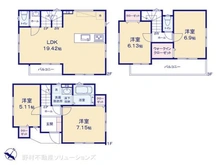 【埼玉県/さいたま市緑区東浦和】さいたま市緑区東浦和4丁目 新築一戸建て 間取り図