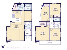 【埼玉県/さいたま市南区太田窪】さいたま市南区太田窪5丁目 新築一戸建て 間取り図