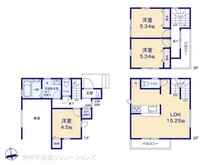 【埼玉県/さいたま市南区太田窪】さいたま市南区太田窪5丁目 新築一戸建て 間取り図