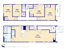 【埼玉県/さいたま市緑区原山】さいたま市緑区原山4丁目 新築一戸建て 間取り図