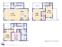 【埼玉県/さいたま市緑区東浦和】さいたま市緑区東浦和3丁目 新築一戸建て 間取り図