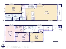 【埼玉県/さいたま市浦和区上木崎】さいたま市浦和区上木崎7丁目 新築一戸建て 間取り図