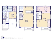 【埼玉県/さいたま市南区根岸】さいたま市南区根岸1丁目 新築一戸建て 間取り図