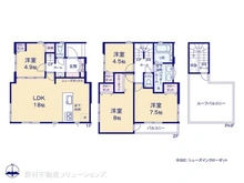 【埼玉県/さいたま市浦和区大東】さいたま市浦和区大東1丁目 新築一戸建て 間取り図