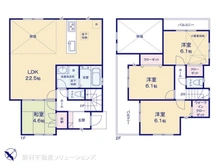 【埼玉県/さいたま市緑区大字中尾】さいたま市緑区大字中尾 新築一戸建て 間取り図