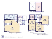 【千葉県/松戸市古ケ崎】松戸市古ケ崎3丁目 新築一戸建て 間取り図