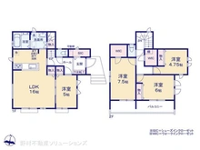 【千葉県/松戸市八ケ崎】松戸市八ケ崎1丁目 新築一戸建て 間取り図