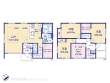 【千葉県/流山市鰭ケ崎】流山市鰭ケ崎 新築一戸建て 間取り図