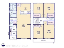 【千葉県/柏市新逆井】柏市新逆井1丁目 新築一戸建て 間取り図