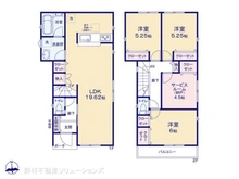 【千葉県/柏市新逆井】柏市新逆井1丁目 新築一戸建て 間取り図