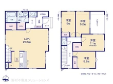 【千葉県/流山市大字北】流山市大字北 新築一戸建て 間取り図