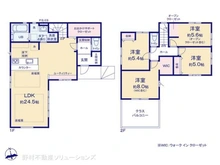【千葉県/流山市名都借】流山市名都借 新築一戸建て 間取り図