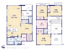 【千葉県/流山市平和台】流山市平和台5丁目 新築一戸建て 間取り図