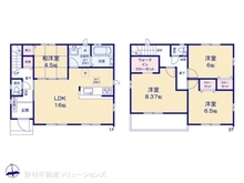 【千葉県/流山市流山】流山市流山4丁目 新築一戸建て 間取り図