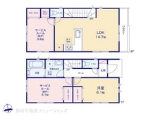 【千葉県/松戸市古ケ崎】松戸市古ケ崎 新築一戸建て 間取り図