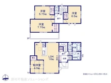 【千葉県/流山市野々下】流山市野々下3丁目 新築一戸建て 間取り図