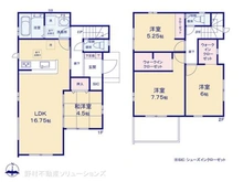 【千葉県/柏市十余二】柏市十余二 新築一戸建て 間取り図