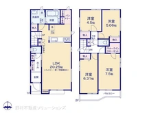 【千葉県/松戸市東平賀】松戸市東平賀 新築一戸建て 間取り図