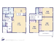 【千葉県/流山市松ケ丘】流山市松ケ丘5丁目 新築一戸建て 間取り図