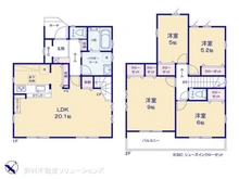 【千葉県/柏市東中新宿】柏市東中新宿3丁目 新築一戸建て 間取り図