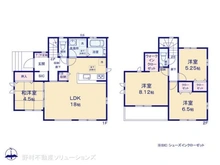 【千葉県/松戸市古ケ崎】松戸市古ケ崎3丁目 新築一戸建て 間取り図
