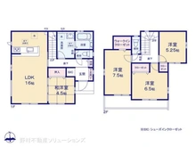 【千葉県/松戸市古ケ崎】松戸市古ケ崎3丁目 新築一戸建て 間取り図