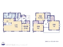 【千葉県/松戸市古ケ崎】松戸市古ケ崎3丁目 新築一戸建て 間取り図