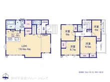 【千葉県/流山市大字北】流山市大字北 新築一戸建て 間取り図