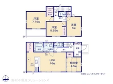 【千葉県/松戸市古ケ崎】松戸市古ケ崎3丁目 新築一戸建て 間取り図