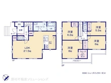 【千葉県/柏市加賀】柏市加賀2丁目 新築一戸建て 間取り図