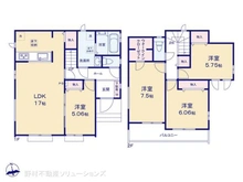 【千葉県/松戸市新松戸】松戸市新松戸6丁目 新築一戸建て 間取り図