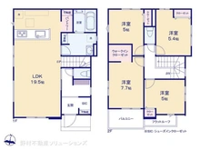 【千葉県/柏市東中新宿】柏市東中新宿1丁目 新築一戸建て 間取り図