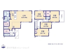 【千葉県/流山市三輪野山】流山市三輪野山1丁目 新築一戸建て 間取り図