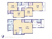 【千葉県/流山市富士見台】流山市富士見台1丁目 新築一戸建て 間取り図