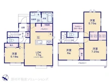 【千葉県/松戸市栗ケ沢】松戸市栗ケ沢 新築一戸建て 間取り図