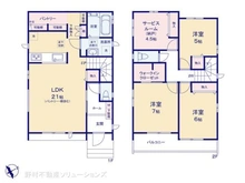 【千葉県/松戸市常盤平柳町】松戸市常盤平柳町 新築一戸建て 間取り図