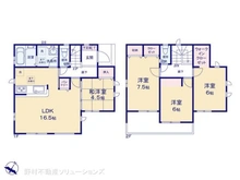 【千葉県/流山市東初石】流山市東初石2丁目 新築一戸建て 間取り図