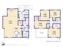 【千葉県/柏市花野井】柏市花野井 新築一戸建て 間取り図