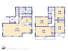 【千葉県/松戸市千駄堀】松戸市千駄堀 新築一戸建て 間取り図