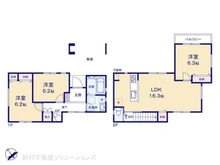 【千葉県/柏市中新宿】柏市中新宿3丁目 新築一戸建て 間取り図