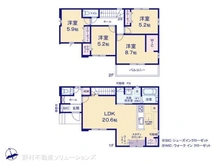 【千葉県/柏市大室】柏市大室 新築一戸建て 間取り図