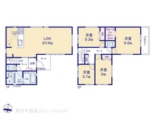 【千葉県/松戸市稔台】松戸市稔台3丁目 新築一戸建て 間取り図