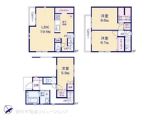 【千葉県/流山市鰭ケ崎】流山市鰭ケ崎 新築一戸建て 間取り図