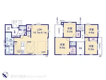 【千葉県/流山市鰭ケ崎】流山市鰭ケ崎 新築一戸建て 間取り図