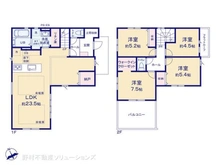 【千葉県/柏市柏】柏市柏 新築一戸建て 間取り図