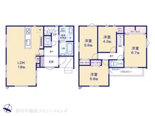 【千葉県/松戸市八ケ崎】松戸市八ケ崎1丁目 新築一戸建て 間取り図