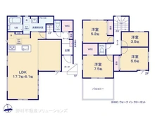 【千葉県/柏市青葉台】柏市青葉台2丁目 新築一戸建て 間取り図