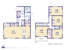 【千葉県/柏市南逆井】柏市南逆井1丁目 新築一戸建て 間取り図