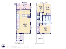 【千葉県/松戸市牧の原】松戸市牧の原1丁目 新築一戸建て 間取り図