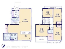 【千葉県/柏市中原】柏市中原1丁目 新築一戸建て 間取り図